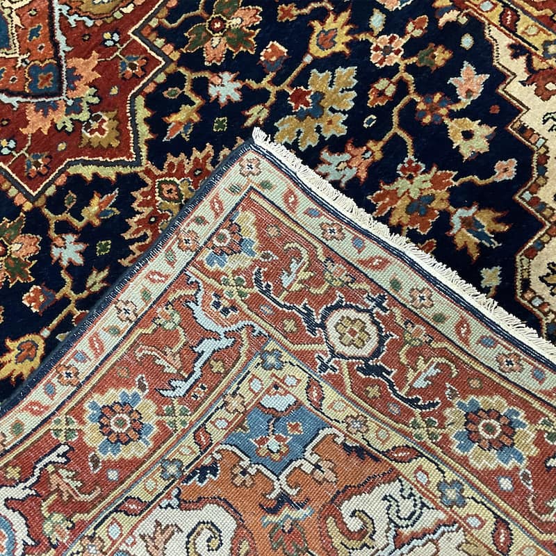 HERAT ORIENTAL Hand-knotted 4' x 8'1 Indo Serapi Wool Rug - 4' x 8'1"