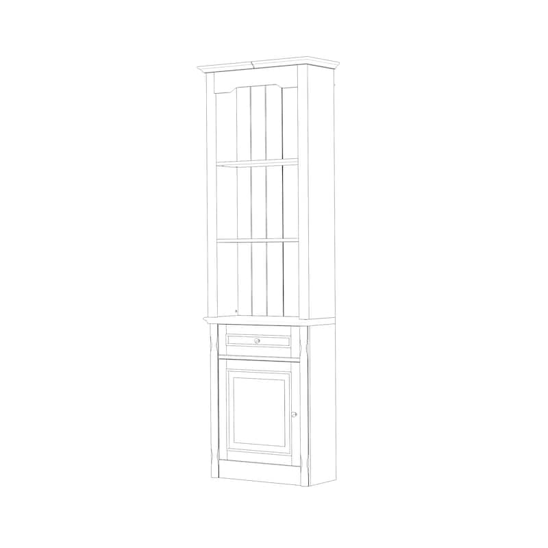 104.3"x82.3" Complete Entertainment Wall Unit White TV Stand Display