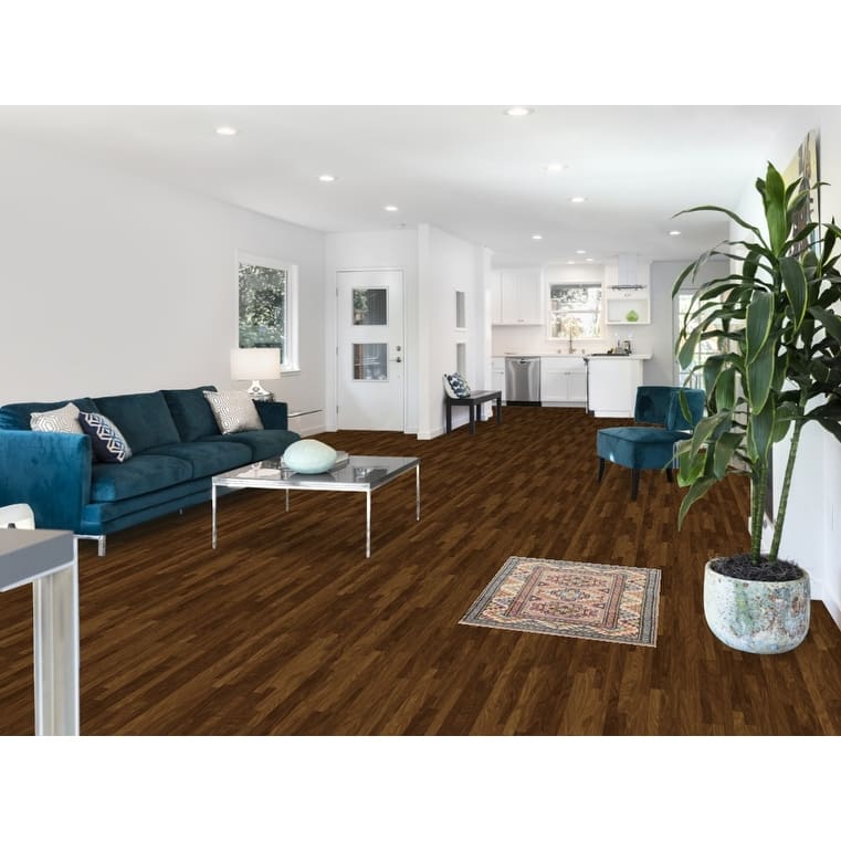 Geometric Kazak Oriental Accent Rug Hand-Knotted Brown Wool Carpet - 2'1" x 2'10"