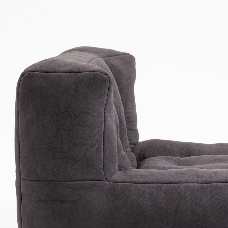 Modern 38.5" Velvet Upholstered Accent Chair with Memory Foam and Ottoman for Living Room