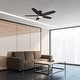 preview thumbnail 19 of 22, CARRO Cerus 48" 5-Blade Flush Mount Ceiling Fans with Light and Remote