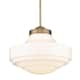 Option Modern Brass with Vintage Milk Glass