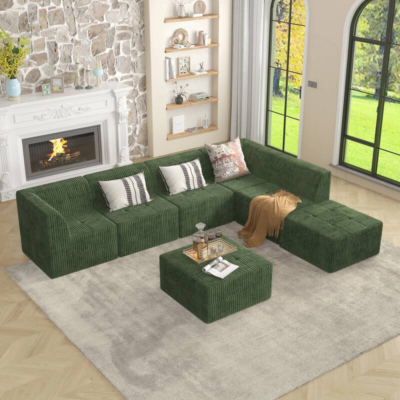 Modern Minimalist Style Corduroy Couch
