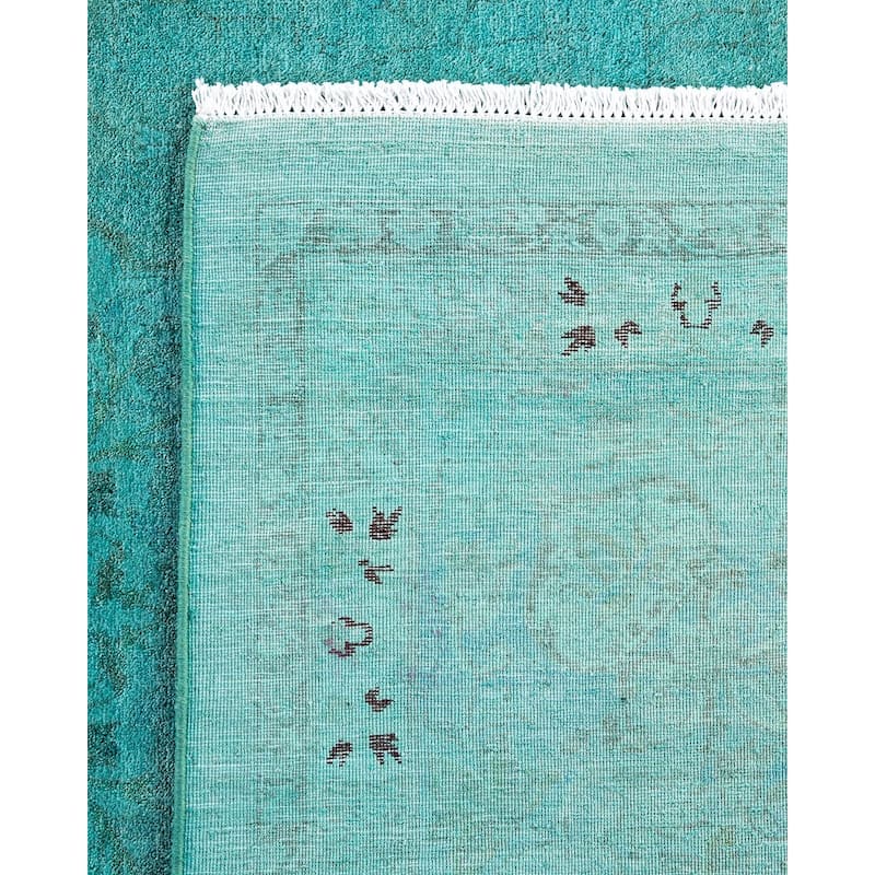 Contemporary Overdyed Wool Hand Knotted Area Rug - 6' 3" x 9' 4"