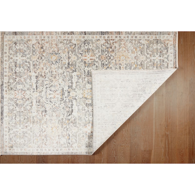 Terra by Obeetee Umbria Panel Charcoal Rug