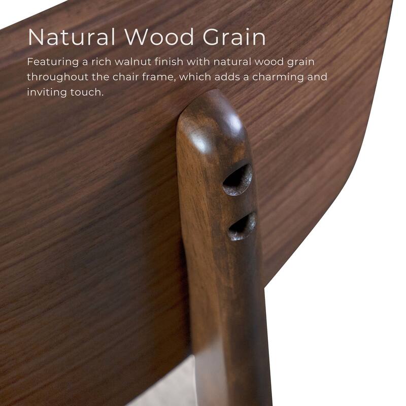 Furniture of America Beau I Mid-century Walnut 7-Piece Oval Dining Table Set