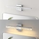 preview thumbnail 54 of 62, JONATHAN Y Baxter 22" 1-Light Modern Contemporary 360-Degree Rotatable Iron/Seeded Acrylic Integrated LED Vanity Light
