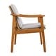 preview thumbnail 19 of 18, Christopher Knight Home - Hayden Outdoor Acacia Wood and Metal Dining Set with Cushioned Arm Chairs 7 Piece Set