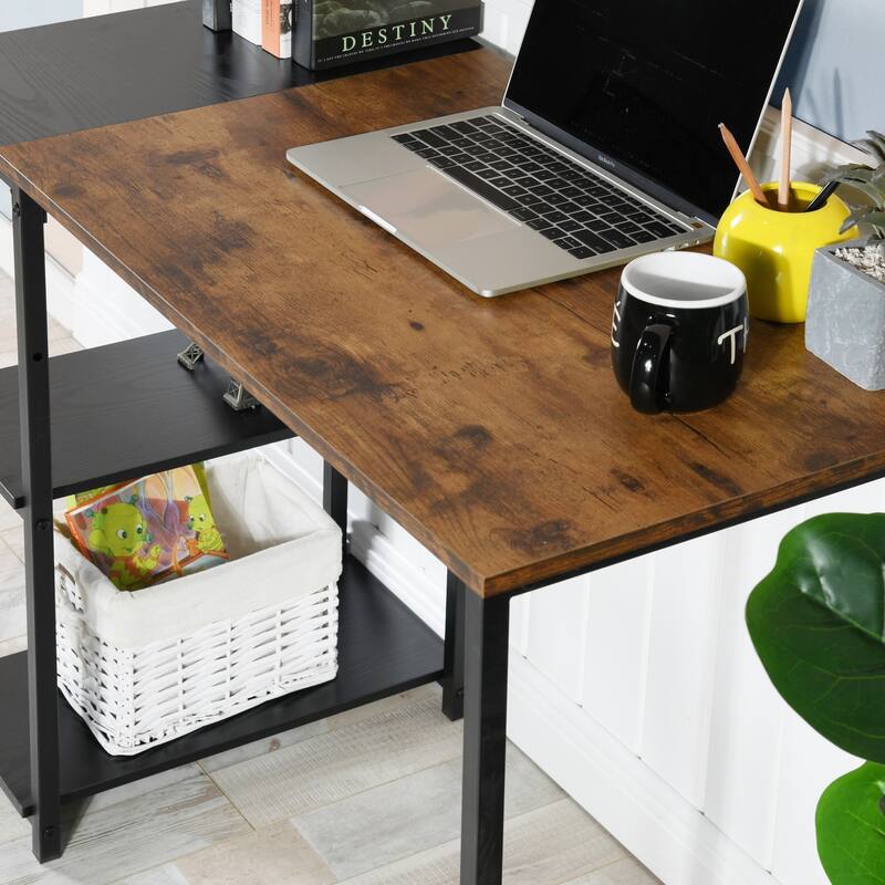 HomyLin Writing Table Home Office Desk Computer Desk for Study Working