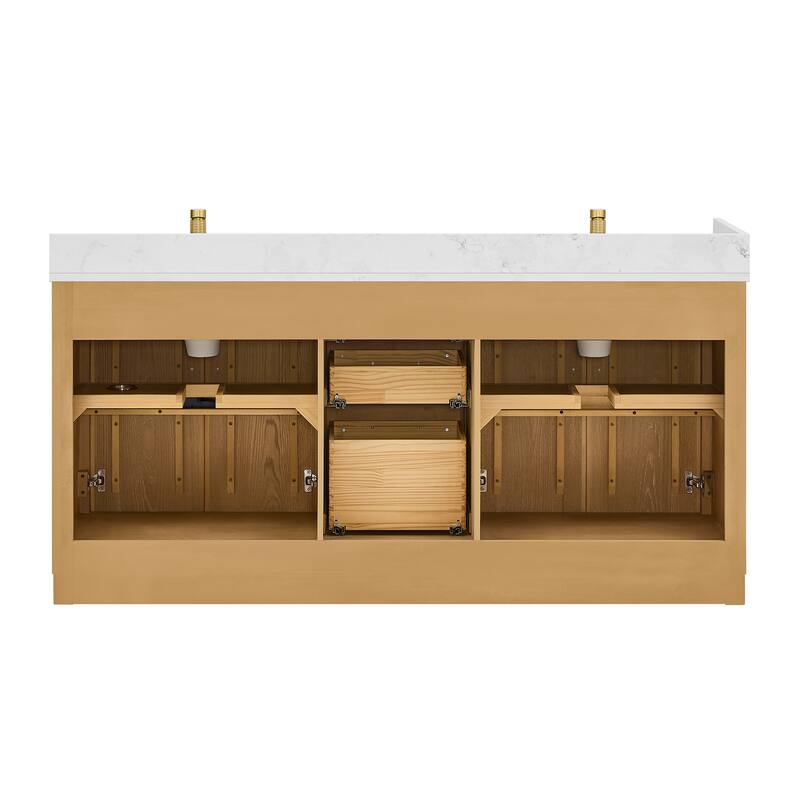 Jakarta Bath Vanity with Quartz Stone Top without Mirror