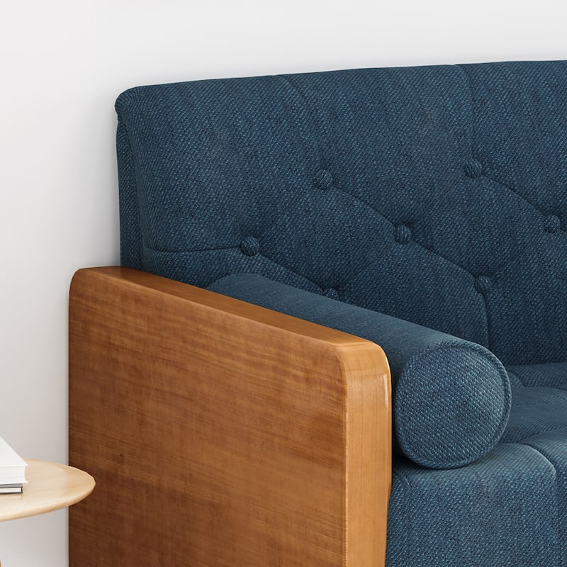 Jalon Mid-century Modern Tufted Fabric Sofa by Christopher Knight Home