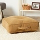 preview thumbnail 2 of 4, Greendale Home Fashions Ribbed Microfiber 21-inch Buff Square Floor Pillow