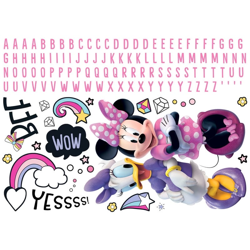 Minnie Mouse Peel And Stick Giant Wall Decals With Alphabet by RoomMates
