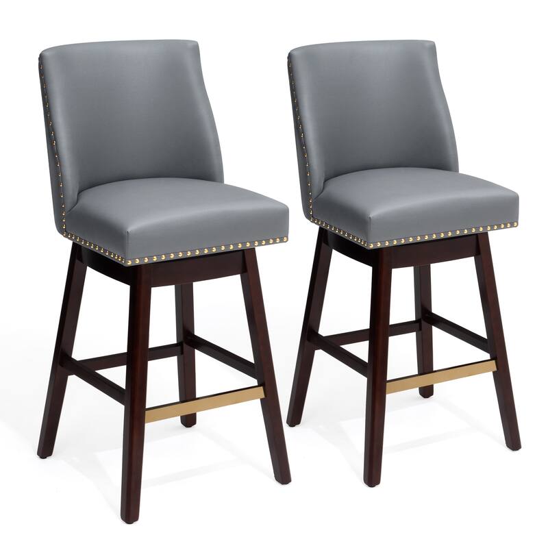 Crestlive Bar Stools Swivel Barstool with Back