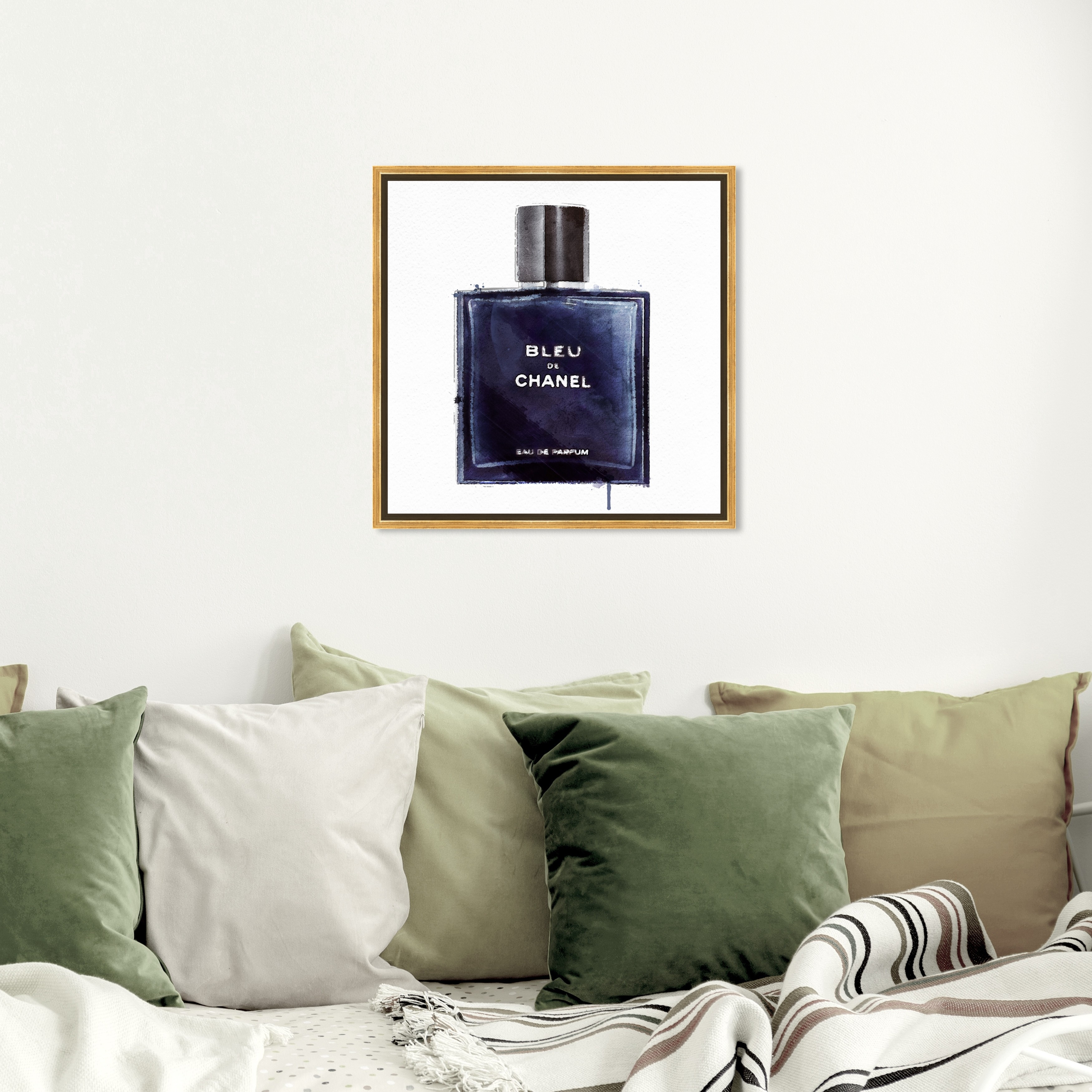 Oliver Gal 'Men Perfume Monsieur Bleu' Fashion and Glam Wall Art