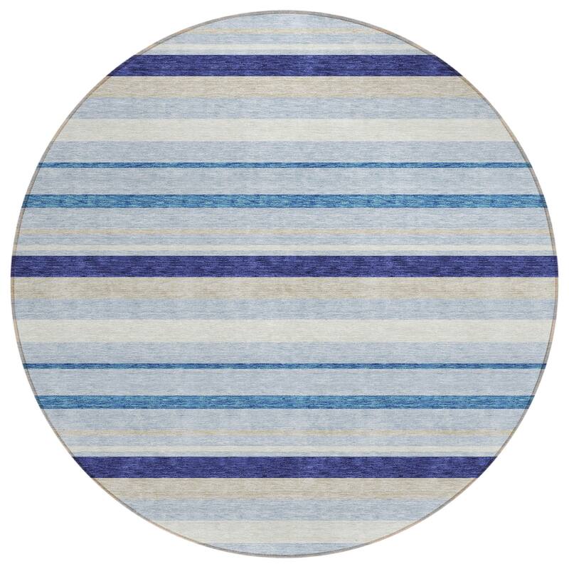 HomeRoots Striped Transitional Rectangle Outdoor Rug