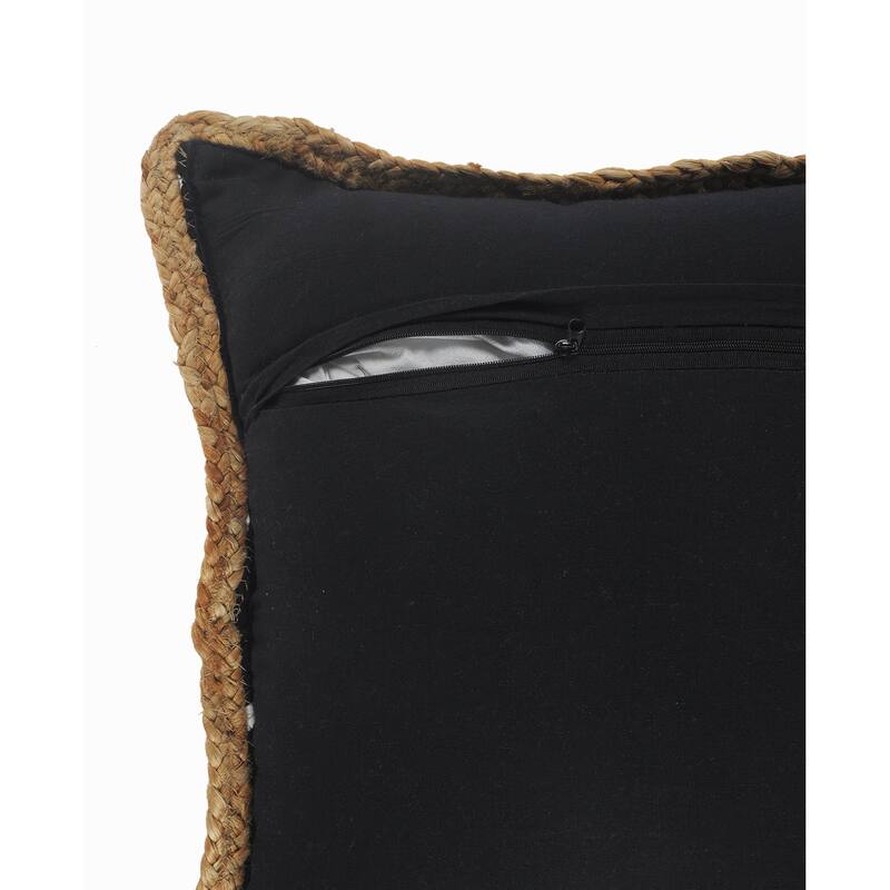 Sevita Riley Black/White Striped Cotton Blend Throw Pillow, Set of 2