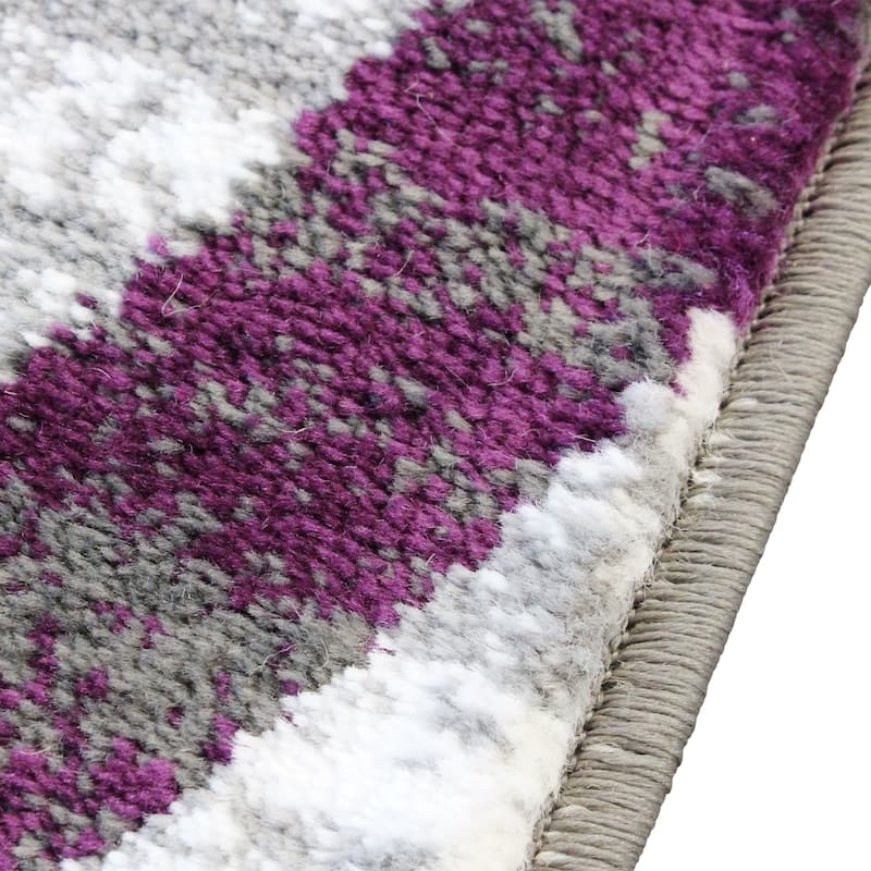 Modern Swirl Design Olefin Area Rug