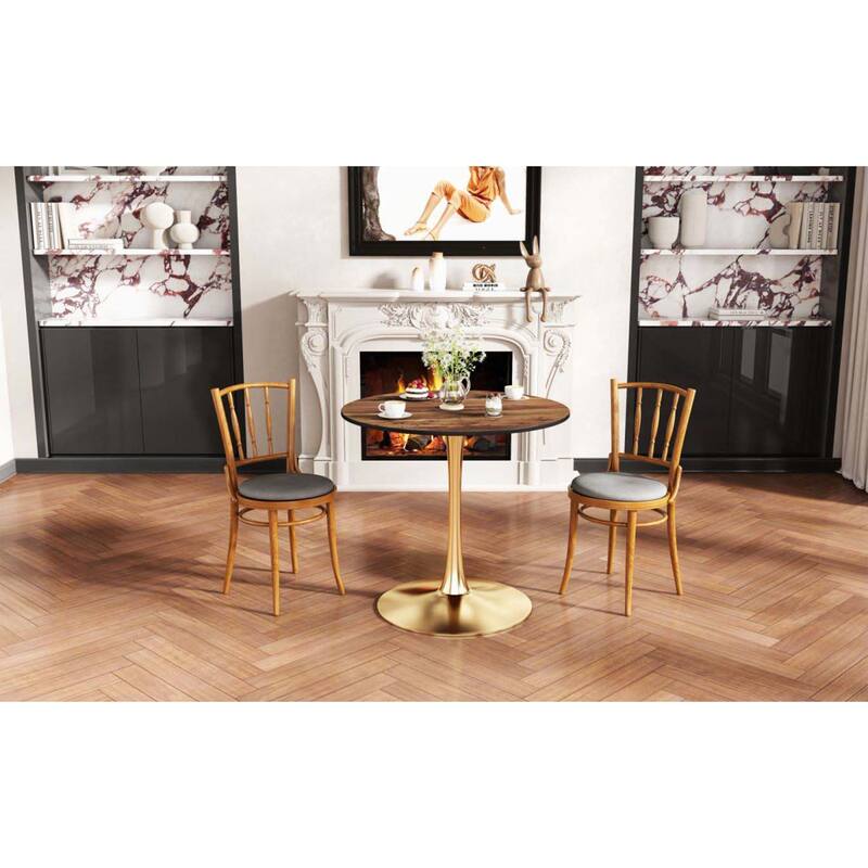 DINING TABLE ,ROUND, 80cm Nature Wood