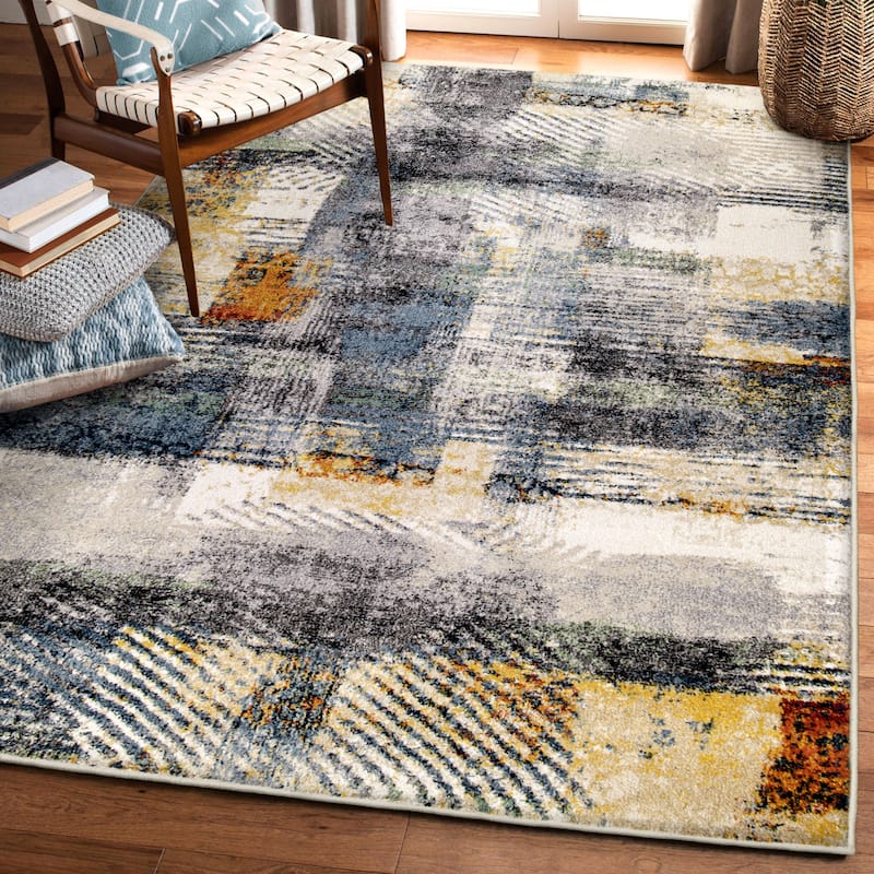 Orian Rugs Studio Estivo Multi Abstract Stain Resistant Area Rug - 5'3" x 7'6" - Multi