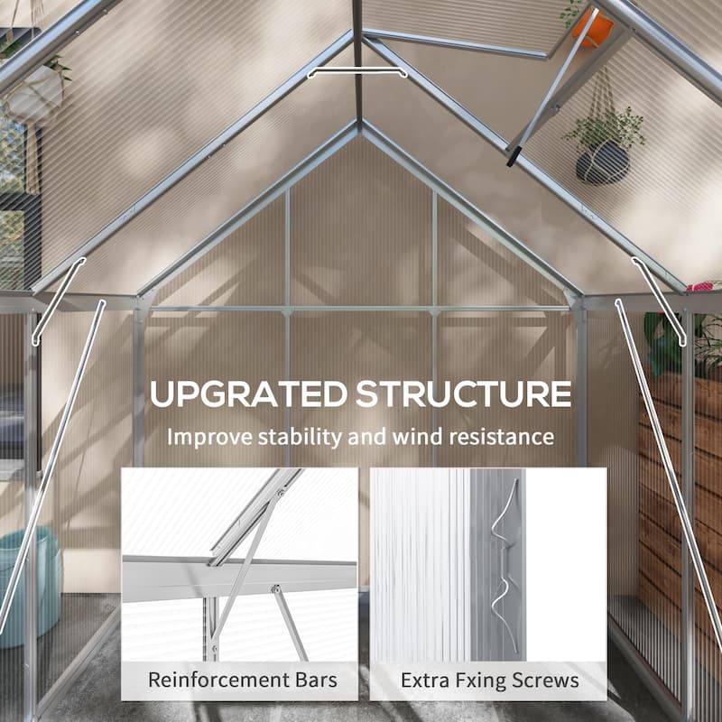 Walk-In Greenhouse with Adjustable Window