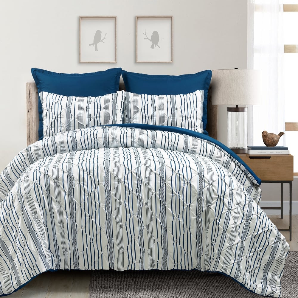 Lush Decor Ravello Pintuck Stripe Comforter 5 Piece Set