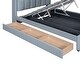 preview thumbnail 15 of 14, Mother & Child Platform Bed, Queen & Twin XL Upholstered Bed Frame w/ Hydraulic Storage System, Drawer Box, Sockets & USB Ports