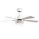 preview thumbnail 49 of 77, 42"/52" Modern Farmhouse Ceiling Fan, Remote Control, Quiet Reversible DC Motor, Timer, Black and Walnut Finish