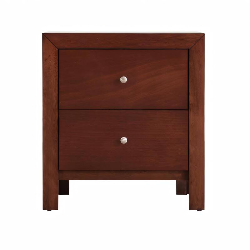 Elegant Cherry Nightstand with Two Drawers