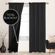 preview thumbnail 44 of 117, Deconovo 100% Full Blackout Double-Layer Rod Pocket Curtains (2 Panels) W52 x L95 - Black