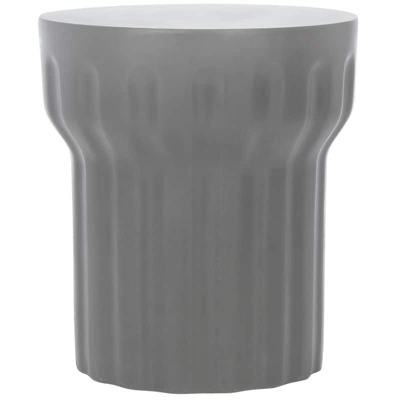 SAFAVIEH Vesta Concrete Indoor/ Outdoor Accent Table (Dark Grey) - 16"W x 16"D x 18"H