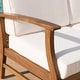 preview thumbnail 47 of 86, Christopher Knight Home - Outdoor Patio Conversation Set, Acacia Wood Frame, Cushions & Slatted Coffee Table