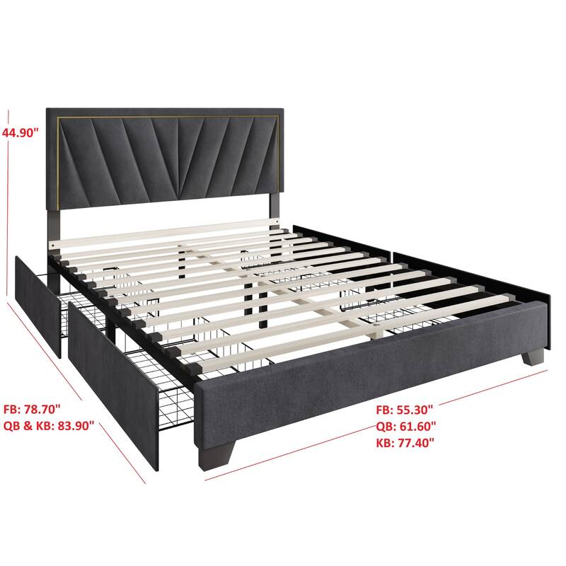 Valdez Upholstered Storage Platform Bed