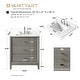 preview thumbnail 32 of 79, Vanity Art 30" Freestanding Bathroom Vanity with Engineered Marble Top and Sink