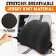 preview thumbnail 3 of 7, Cheer Collection Black Memory Foam Lumbar Support Pillow With Washable Cover