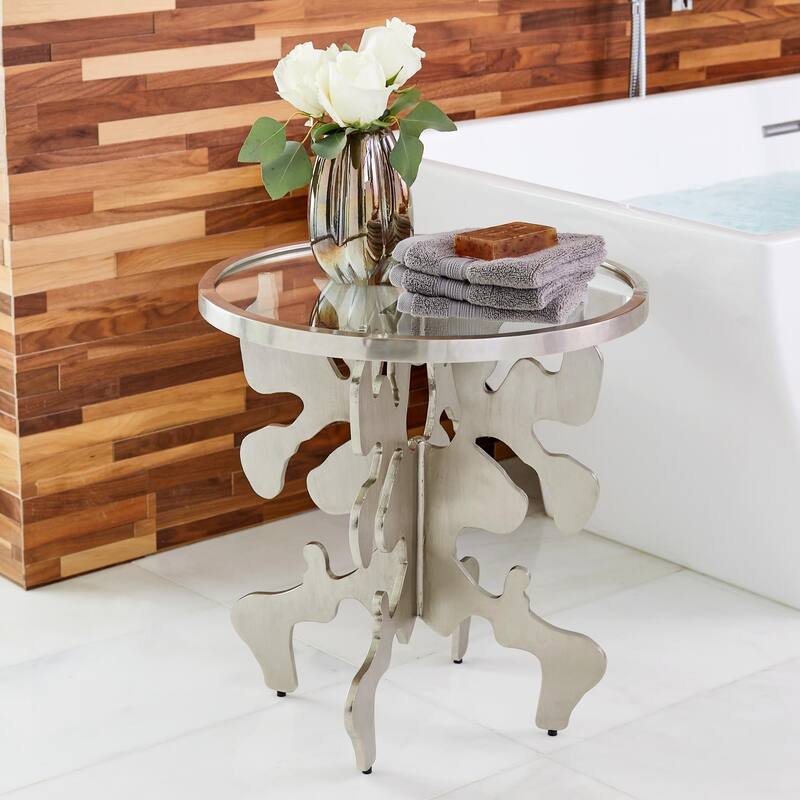 Ink Blot Side Table-Nickel