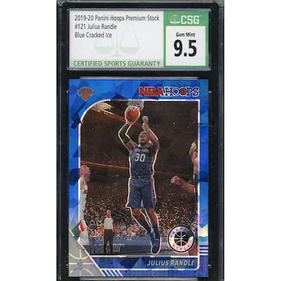 Julius Randle 2019-20 Panini Hoops Premium Stock Blue Cracked Ice #121 CSG 9.5 - 8'6" x 11'6"