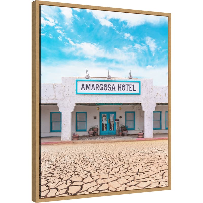 Amargosa Hotel in Death Valley Junction by Tom Windeknecht Framed Canvas Wall Art Print - Sylvie Natural