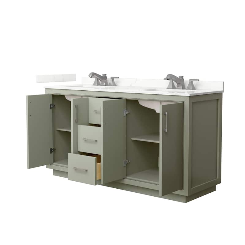 Wyndham Collection WCF111166D-QTZ-US3MXX Icon 66" Free Standing Double
