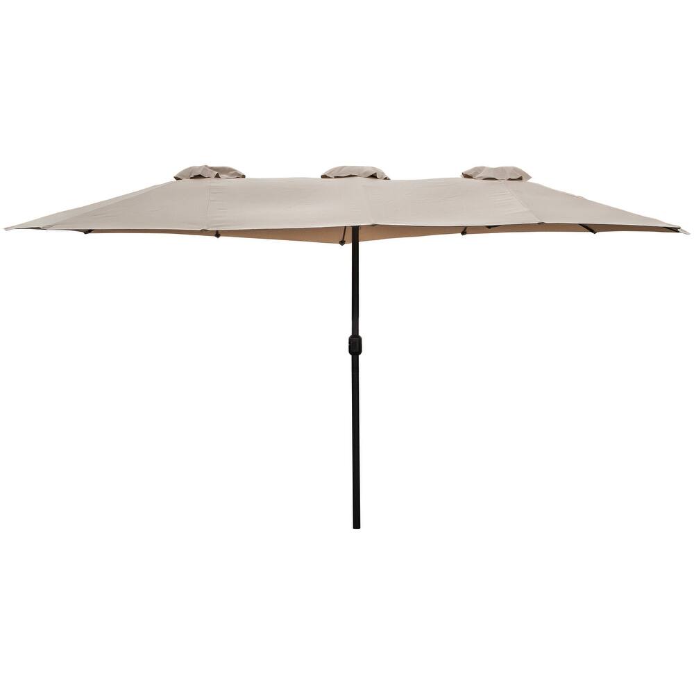 15' Outdoor Patio Market Umbrella with Hand Crank