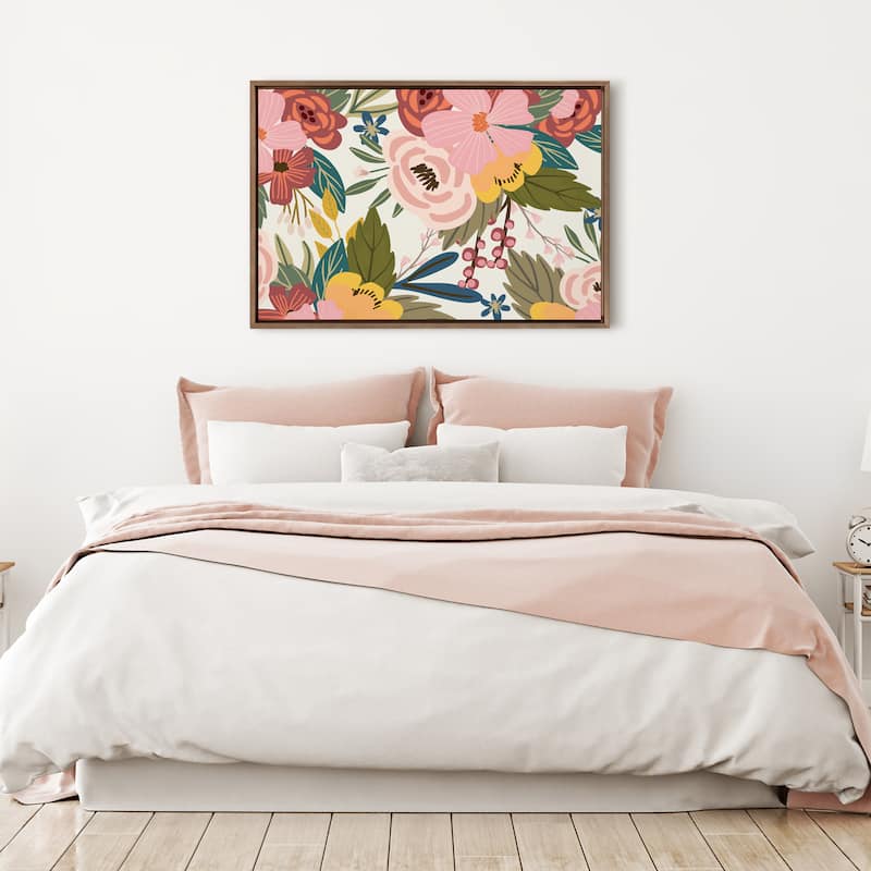 Kate and Laurel Sylvie Softly Framed Canvas by Mia Charro