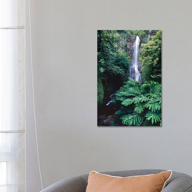 iCanvas "Wailua Falls on the Road To Hana, Maui, Hawaii" by George Oze Canvas Print - 26x18x1.5