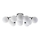 preview thumbnail 19 of 26, Modern 11-Light Frosted Glass Globe Wavy Arm Sputnik Semi-flush Mount