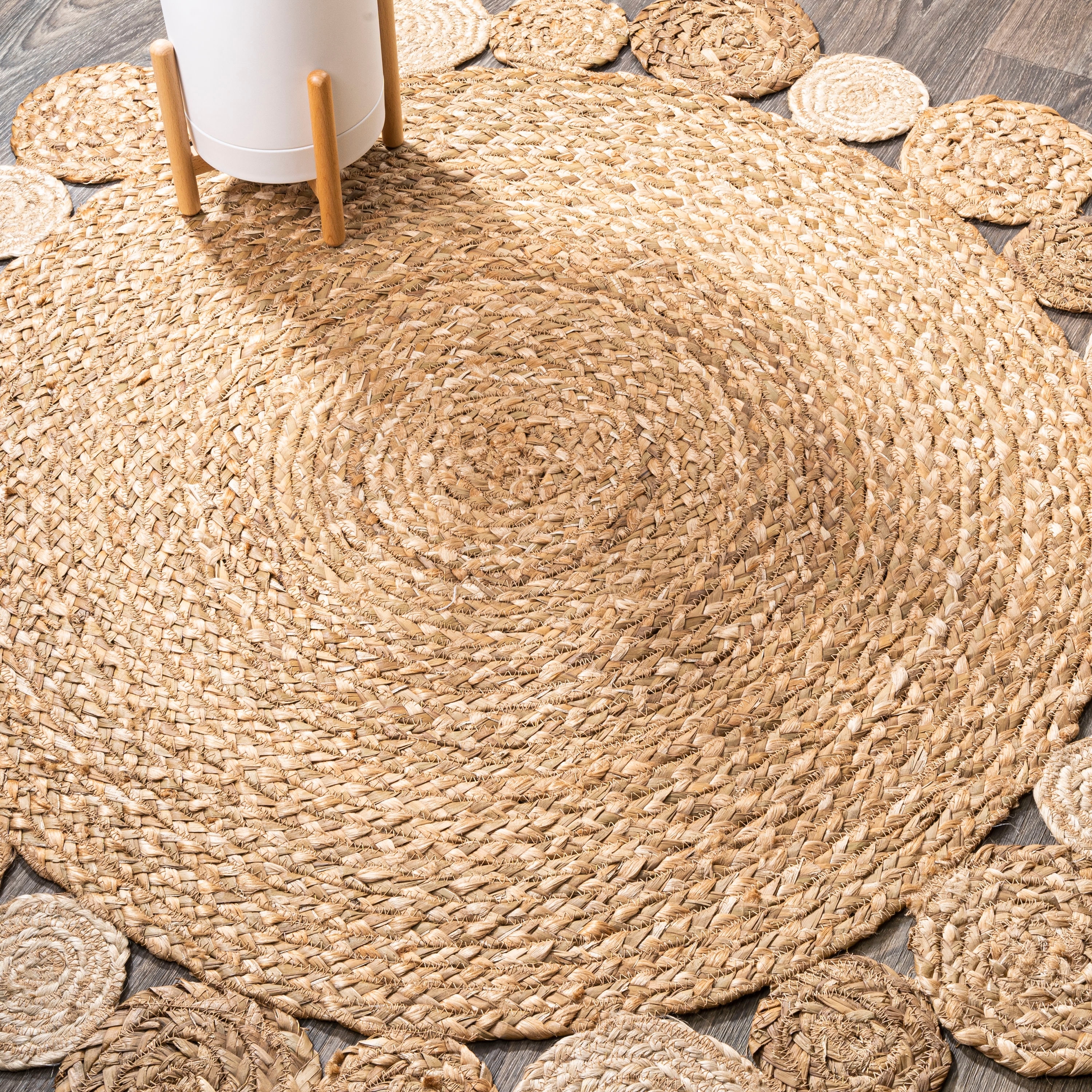 JONATHAN Y Eden Round Natural Jute hippie Circle Round Area Rug