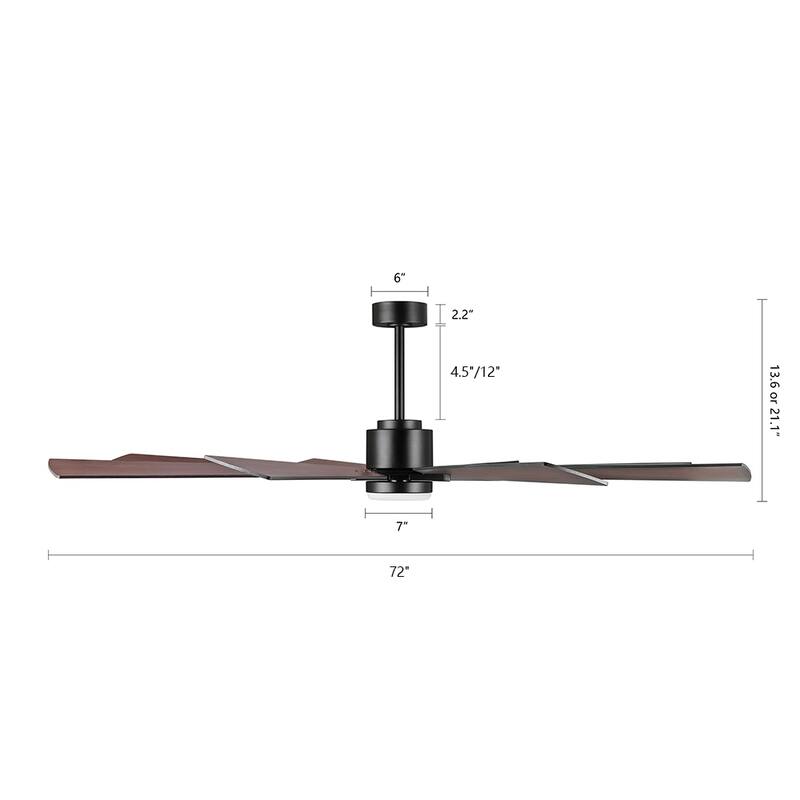 72"/80" DC Motor Indoor Ceiling Fan with Lights and Remote