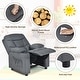 preview thumbnail 26 of 45, Costway Kids Youth Recliner Chair PU Leather w/Cup Holders & Side