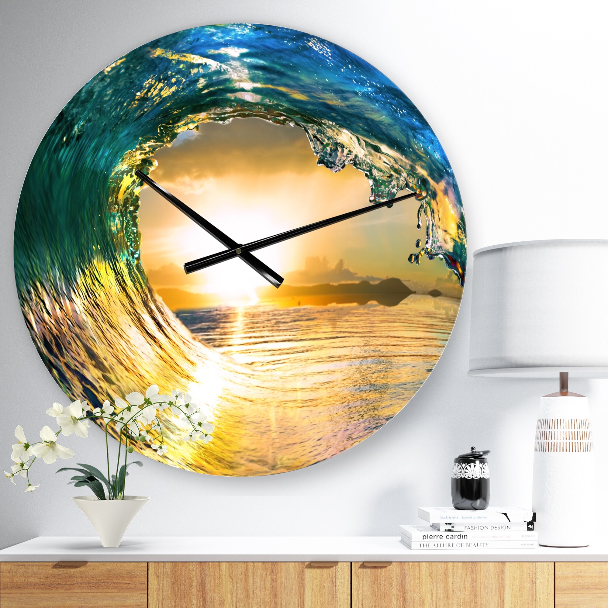 Details about   Mid-Century Modern Clock Industrial Wall Decor Wood Metal Home Decor 