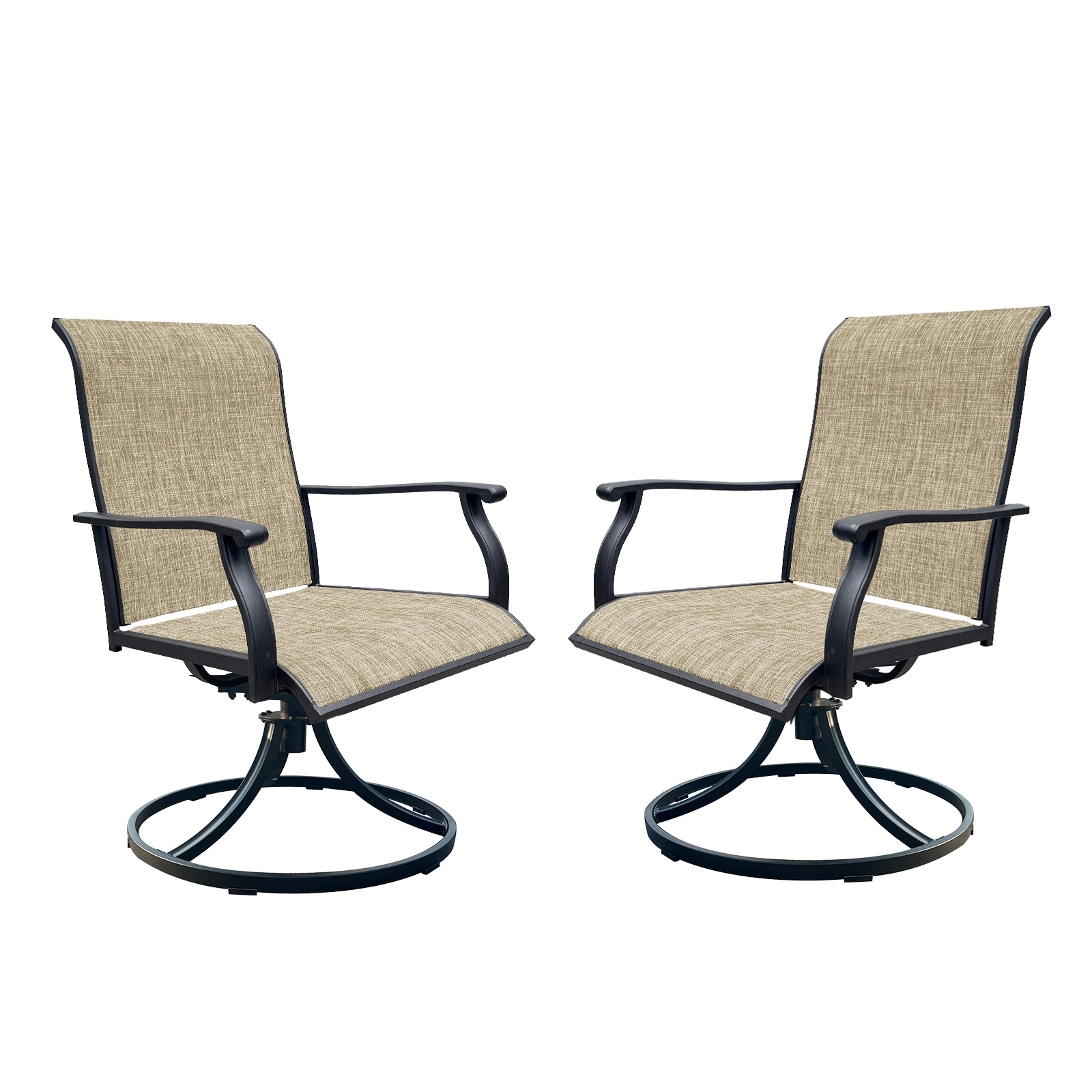 Outdoor Swivel Chair Set of 2 Side Chair Dining Chair, Coffee Chair Reading Chair Reception Chair Lawn Chair