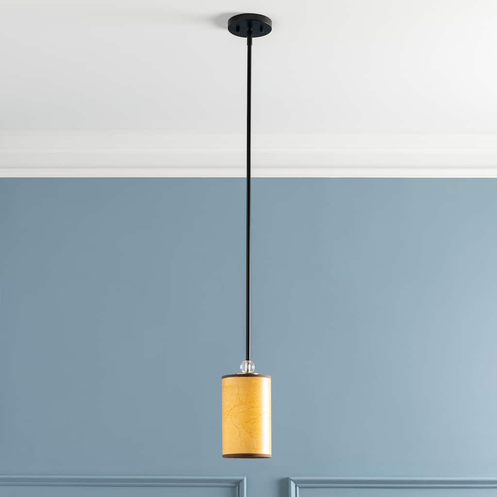 Autumn Modern Orange Single Light Pendant - 10.5"H x 5.25"W x 5.25"D