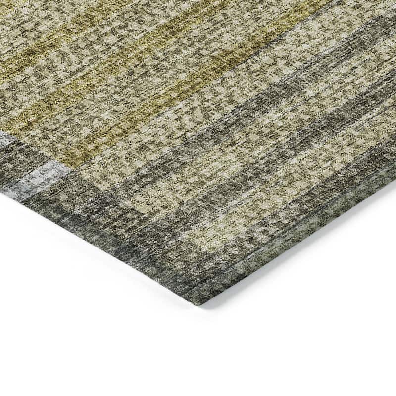 HomeRoots Striped Transitional Rectangle Outdoor Rug